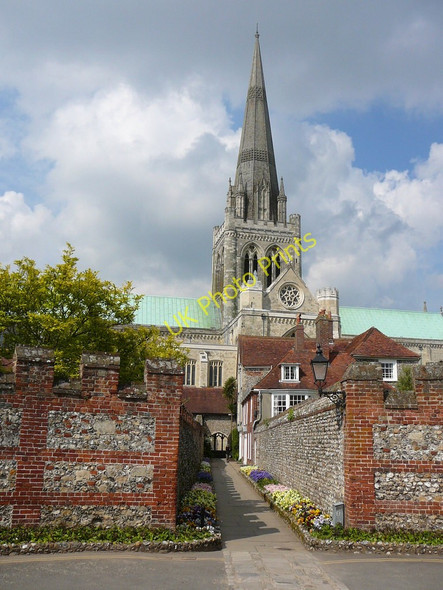 Photo 6"x4" Walkway  leading to Chichester Cathedral Chichester c2010