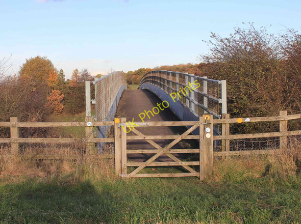 Photo 6"x4" Bridleway bridge over M40 Gaydon c2010