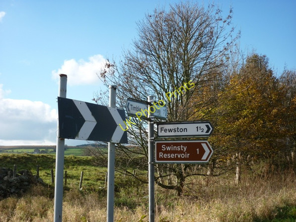 Photo 6"x4" The signpost to the west on Timble Timble c2010