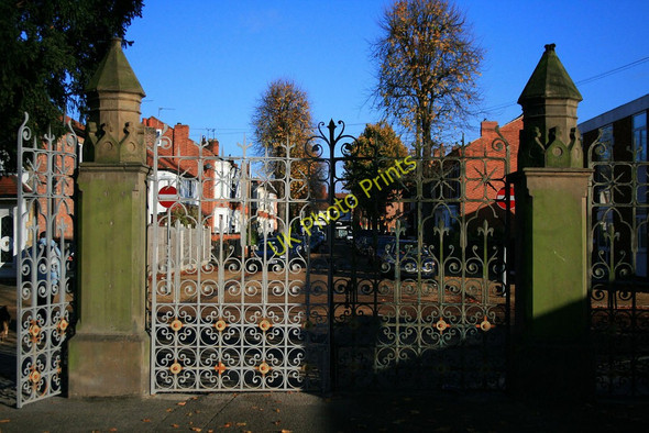 Photo 6"x4" Cemetery gates under restoration Long Eaton c2010