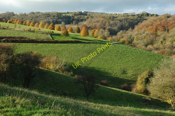 Photo 6"x4" Valley at Shortwood Nailsworth c2010