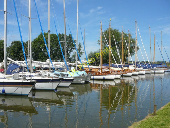 Photo 6"x4" Boats moored on Upton Dyke Fishley\/TG4011 c2010