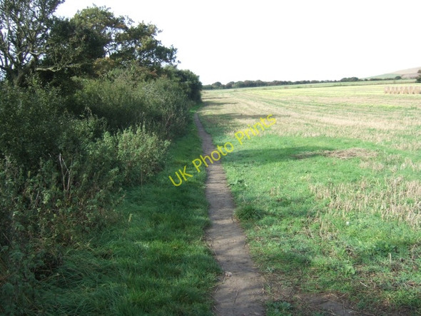 Photo 6"x4" Coastal footpath looking west, near Niton Kingates c2010