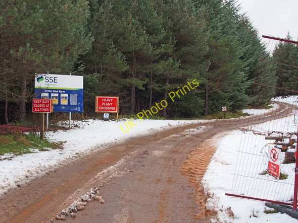 Photo 6"x4" Entrance to Griffin Forest and wind farm construction Meall an Lochain\/NN8845 c2010
