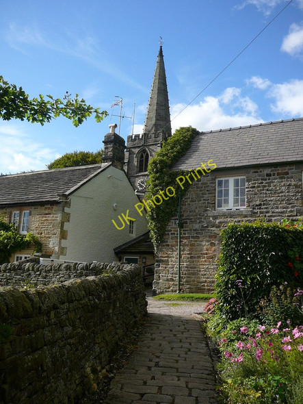 Photo 6"x4" Cobbled path leading up to Hathersage Church Hathersage c2010