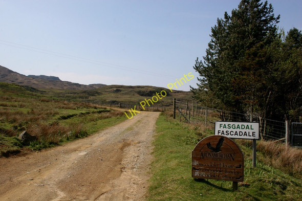 Photo 6"x4" Property sign and access road Kilmory\/NM5270 c2008