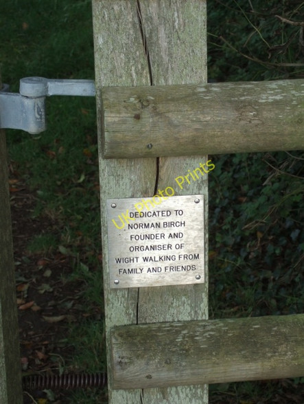 Photo 6"x4" Plaque on stile near Niton Niton c2010