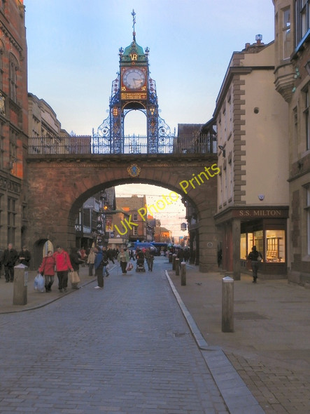 Photo 6"x4" Eastgate and Eastgate Clock, Chester Chester c2010