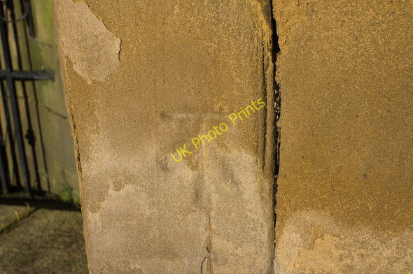 Photo 6"x4" Cut Bench Mark (close-up) Harrogate c2010