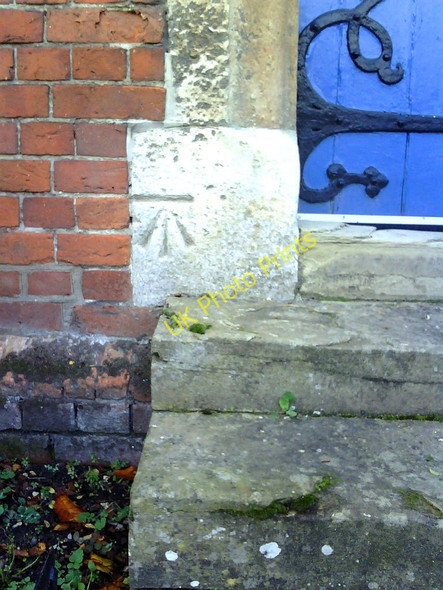 Photo 6"x4" Benchmark on Newbury Hall International High School Newbury\/SU4767 c2010