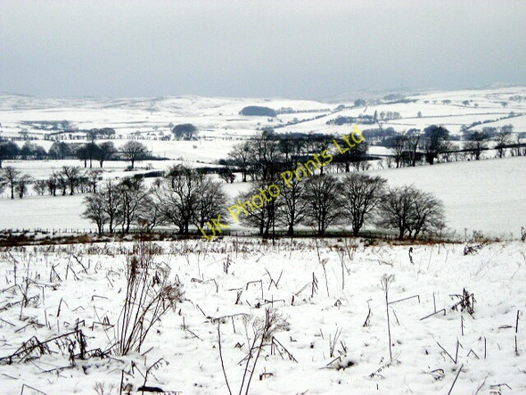 Photo 6"x4" Snow Covered Fields Near East Kilbride Hairmyres c2008
