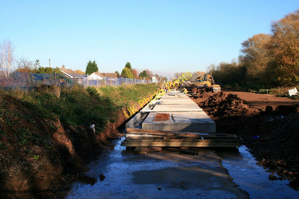 Photo 6"x4" Still busy laying concrete Beeston\/SK5236 c2010