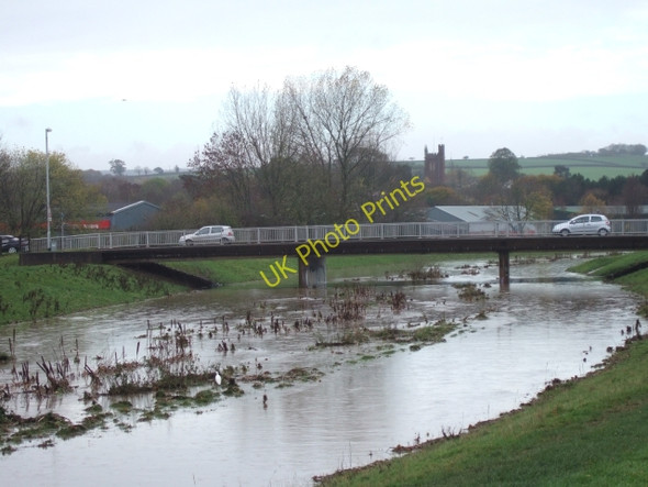 Photo 6"x4" The Alphin Brook in flood Exeter c2010