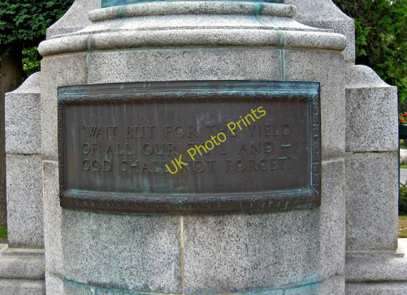 Photo 6"x4" War Memorial outside Victoria Park (3) - plaque, High Street Smethwick c2010