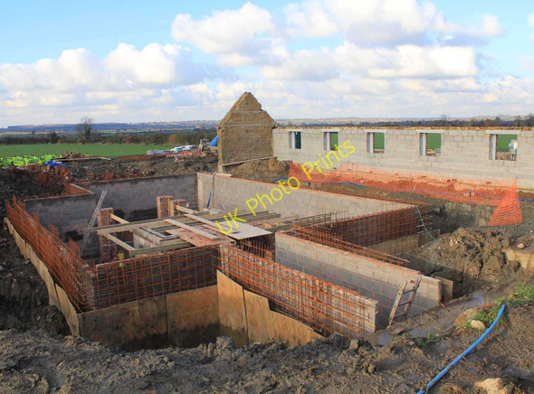 Photo 6"x4" Granslet Barn under construction Northend\/SP3952 c2010