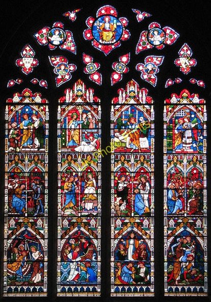 Photo 6"x4" Ely Cathedral - stained glass window Ely\/TL5480 c2010