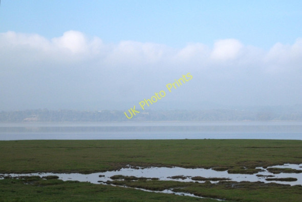 Photo 6"x4" Saltpans, saltmarsh and haze, Littleton Warth Littleton-upon-severn c2010