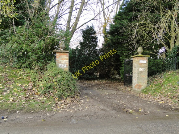 Photo 6"x4" Entrance to Abbey Lodge West Dereham c2010