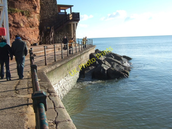 Photo 6"x4" Chit Rocks at Jacobs Ladder beach Sidmouth c2010