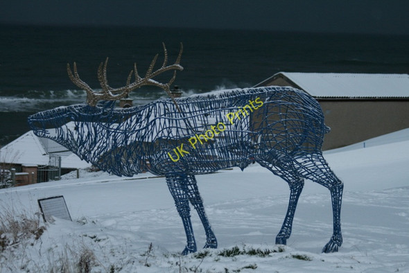 Photo 6"x4" The stag which fronts the Moray Golf Club in Lossiemouth Lossiemouth c2010