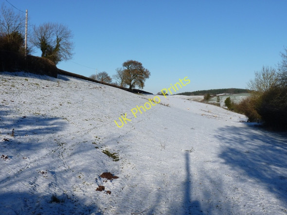 Photo 6"x4" Farmland under snow near Cothercott Hill Westcott\/SJ4001 c2010