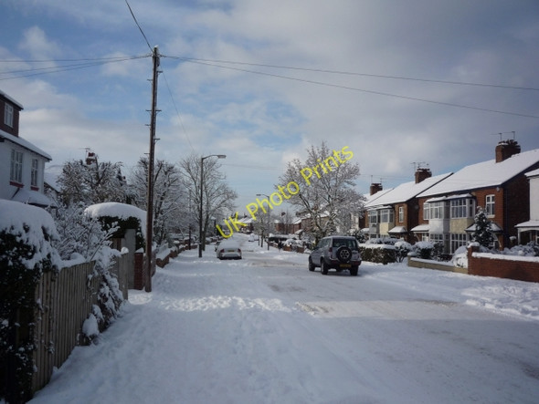 Photo 6"x4" Snow on Millfield Lane Heslington c2010