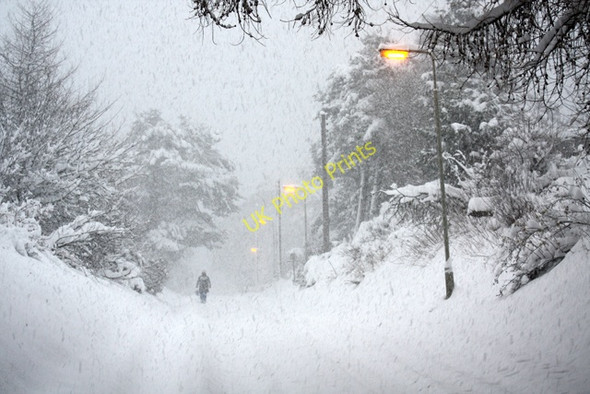 Photo 6"x4" Snowfall, Dalnahainach Road Ellan c2010