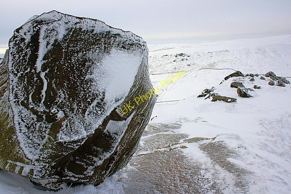 Photo 6"x4" Boulder at the Wainstones Urra c2010