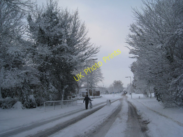 Photo 6"x4" Ferry Road in the snow Scunthorpe c2010