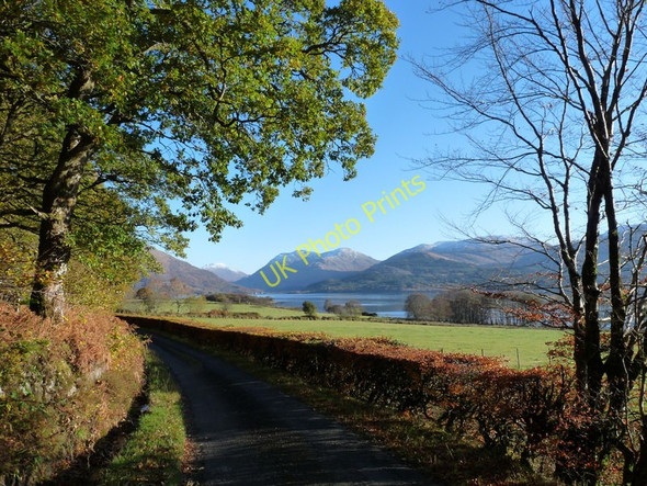 Photo 6"x4" North Shian road and Loch Creran Sutherlands Grove c2010