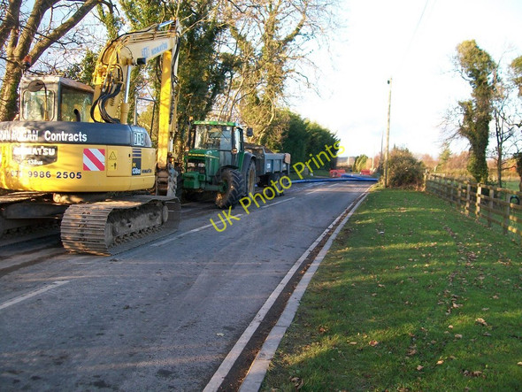 Photo 6"x4" Contractors machinery on the A2 south of Blackstaff Bridge Clough\/J4040 c2010