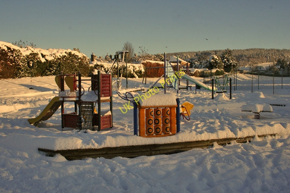 Photo 6"x4" Deserted Play Area Fochabers c2010