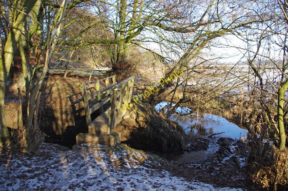 Photo 6"x4" Footbridge over Thrush Gill Gressingham c2010
