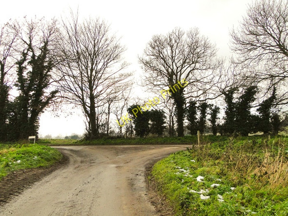 Photo 6"x4" Junction of Holloway Road and Cross Lane Bramerton c2010