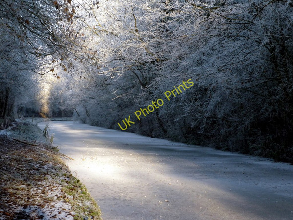 Photo 6"x4" Frozen Grand Union Canal near Husbands Bosworth North Kilworth c2010