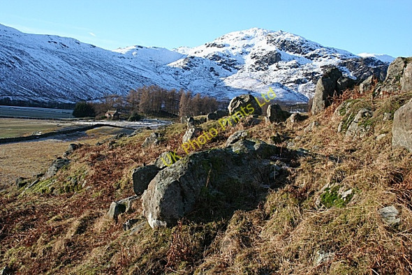 Photo 6"x4" Rock Outcrop Invergeldie c2008