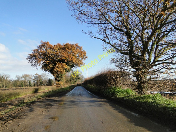 Photo 6"x4" Country road with passing place Stokesby c2010