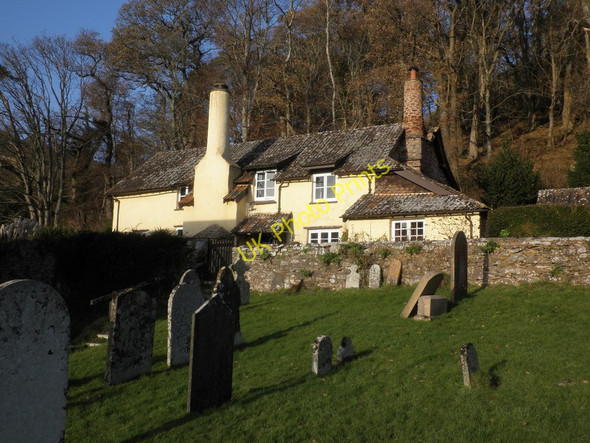 Photo 6"x4" Cottage, above Selworthy church Blackford\/SS9245 c2010