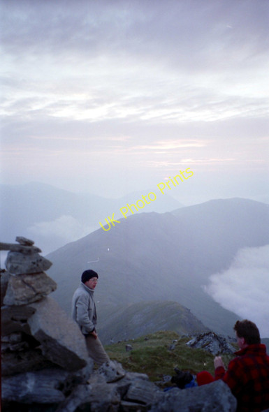 Photo 6"x4" Summit cairn on Sg\u00c3\u00b9rr nan Ceathreamhnan Sg\u00f9rr nan Ceathreamhnan c1990