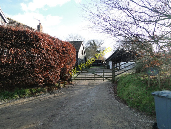 Photo 6"x4" Entrance to Brick Kiln Farm, Heveningham Heveningham c2010