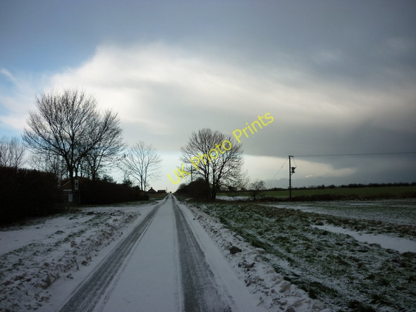 Photo 6"x4" Heading north along Bewholme Lane Hornsea c2010