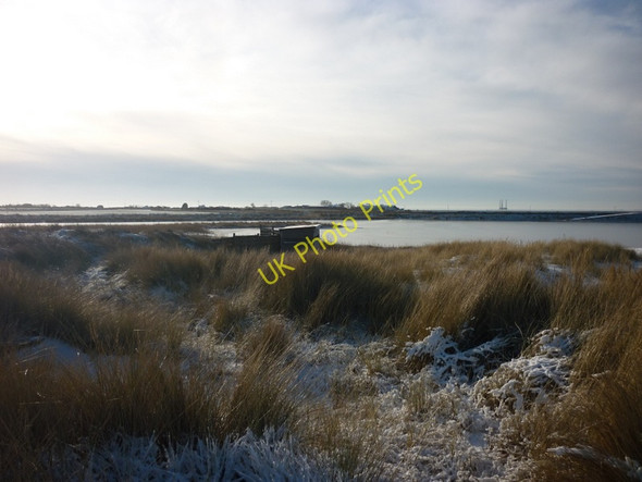 Photo 6"x4" A bird hide over looking the lagoon Kilnsea c2010