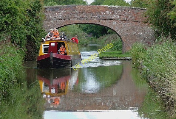 Photo 6"x4" Narrowboat at Hammond's Bridge near Hadzor, Worcestershire Droitwich c2010