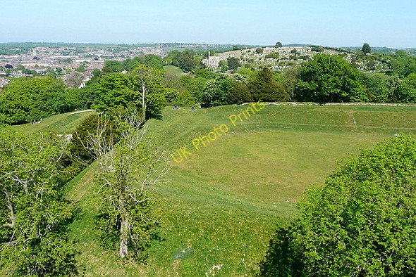 Photo 6"x4" Carisbrooke Castle, view from the keep Newport\/SZ4988 c2010