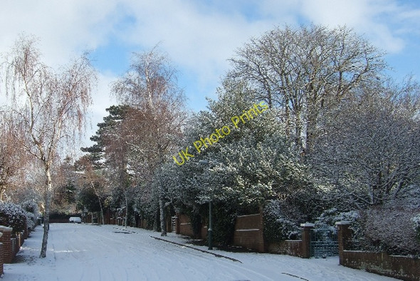 Photo 6"x4" Matford Avenue in snow Exeter c2010