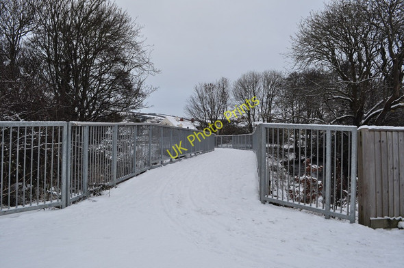 Photo 6"x4" A footbridge over the river Caen near Tesco Supermarket Braunton c2010