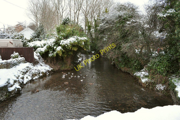 Photo 6"x4" The view of the river Caen upstream from the bridge on Chapel Street Braunton c2010