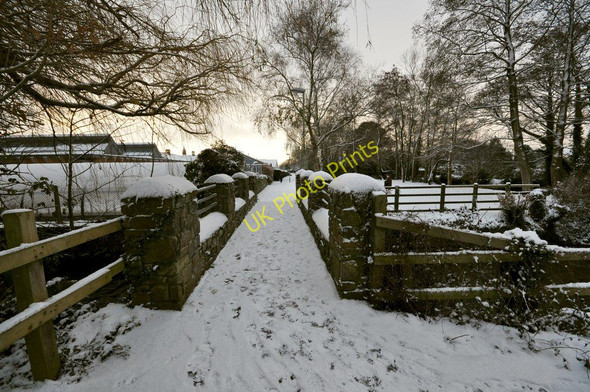 Photo 6"x4" A footbridge on the river Caen near the primary school Braunton c2010