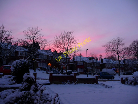 Photo 6"x4" Sunset, London N14 Southgate\/TQ3094 c2010