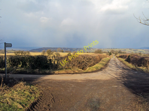 Photo 6"x4" Lane junction at Bonny Lands Snodhill c2010